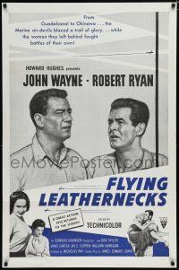 7p305 FLYING LEATHERNECKS military 1sh R60s air-devils John Wayne & Robert Ryan, Howard Hughes!