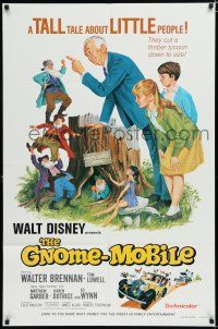 7p336 GNOME-MOBILE 1sh R76 Walt Disney fantasy, Walter Brennan, Tom Lowell, Matthew Garber