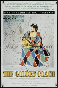 7p339 GOLDEN COACH 1sh R92 Anna Magnani, directed by Jean Renoir, Hurel art!