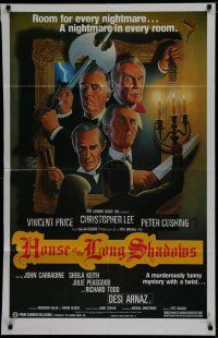 7p391 HOUSE OF THE LONG SHADOWS 1sh '83 Vincent Price, Peter Cushing, John Carradine & Chris Lee!