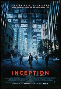 7p408 INCEPTION IMAX advance DS 1sh '10 Christopher Nolan, Leonardo DiCaprio, Gordon-Levitt!