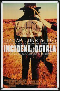 7p409 INCIDENT AT OGLALA 1sh '92 controversial Leonard Peltier conviction documentary!