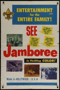 7p428 JAMBOREE 1sh '54 images of completely different short films, Boy Scouts of America!