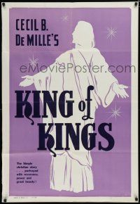 7p452 KING OF KINGS 1sh R60s Cecil B. DeMille epic, simple Christian story!