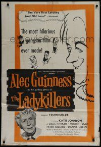 7p462 LADYKILLERS 1sh '55 cool art of guiding genius Alec Guinness, gangsters!