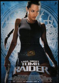 7p464 LARA CROFT TOMB RAIDER advance 1sh '01 sexy Angelina Jolie, from popular video game!