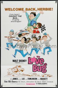 7p504 LOVE BUG 1sh R79 Disney, Dean Jones drives Volkswagen Beetle race car Herbie!
