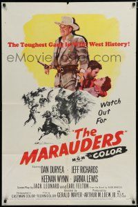7p527 MARAUDERS 1sh '55 Dan Duryea and the toughest gang in Wild West history!