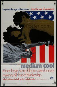 7p538 MEDIUM COOL int'l 1sh '69 Haskell Wexler's X-rated 1960s counter-culture classic!