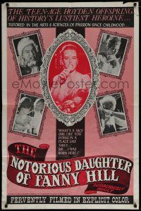 7p593 NOTORIOUS DAUGHTER OF FANNY HILL 1sh '66 with cool sexy naked women image!
