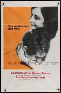 7p610 ONLY GAME IN TOWN int'l 1sh '69 Elizabeth Taylor & Warren Beatty are in love in Las Vegas!