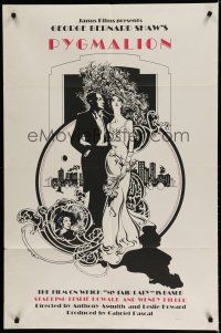 7p679 PYGMALION 1sh R60s art of gentleman Leslie Howard & flower girl Wendy Hiller!