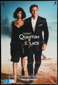 7p680 QUANTUM OF SOLACE int'l advance DS 1sh '08 Daniel Craig as James Bond + sexy Kurylenko!