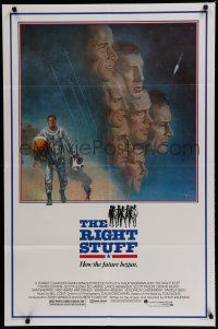 7p702 RIGHT STUFF 1sh '83 great Tom Jung montage art of the first NASA astronauts!