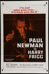 7p737 SECRET WAR OF HARRY FRIGG 1sh '68 Paul Newman in the title role, directed by Jack Smight!