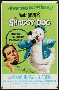 7p746 SHAGGY DOG 1sh R67 Disney, Fred MacMurray, sheep dog fantasy!