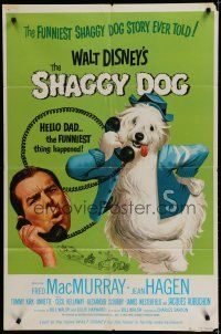 7p747 SHAGGY DOG 1sh R74 Disney, Fred MacMurray in the funniest sheep dog story ever told!