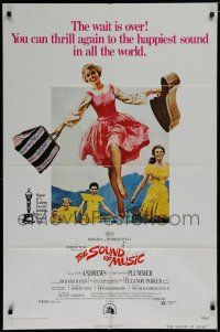7p784 SOUND OF MUSIC 1sh R73 classic art of Julie Andrews by Terpning, Rodgers & Hammerstein!