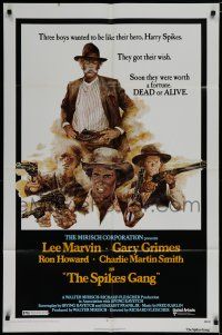 7p790 SPIKES GANG 1sh '74 directed by Richard Fleischer, cowboys Lee Marvin & Ron Howard!