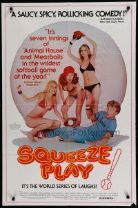 7p797 SQUEEZE PLAY 1sh '80 sexiest softball players in bikinis, world series of laughs, Troma!