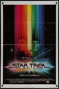 7p803 STAR TREK advance 1sh '79 cool art of William Shatner, Nimoy & Khambatta by Bob Peak!