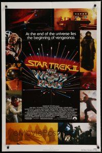 7p804 STAR TREK II 1sh '82 The Wrath of Khan, Leonard Nimoy, William Shatner, sci-fi sequel!