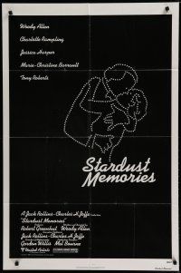 7p808 STARDUST MEMORIES 1sh '80 directed by Woody Allen, cool star constellation art!
