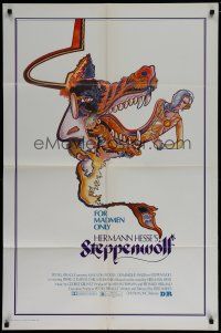7p813 STEPPENWOLF 1sh '74 Max Von Sydow, for madmen only, really cool psychedelic artwork!