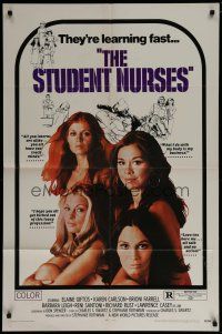 7p825 STUDENT NURSES 1sh '70 ultra sexy hospital gals who are learning fast!
