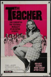 7p853 TEACHER 1sh '74 she corrupted an entire school, her best lessons were taught after class!