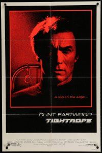 7p879 TIGHTROPE 1sh '84 Clint Eastwood is a cop on the edge, cool handcuff image!