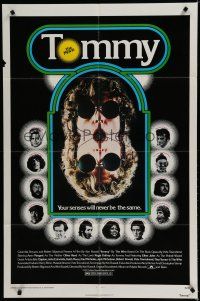 7p889 TOMMY 1sh '75 The Who, Roger Daltrey, rock & roll, cool mirror image!