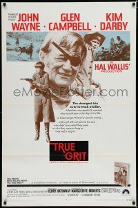 7p904 TRUE GRIT int'l 1sh '69 John Wayne as Rooster Cogburn, Kim Darby, Glen Campbell