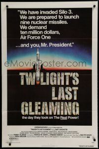 7p907 TWILIGHT'S LAST GLEAMING 1sh '77 Robert Aldrich, art of nuclear missile!