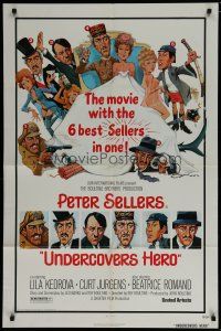 7p919 UNDERCOVERS HERO 1sh '75 Peter Sellers & the most WANTED women in France!