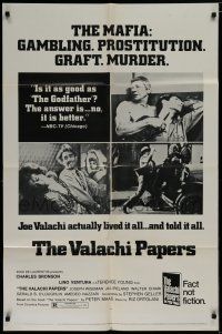 7p926 VALACHI PAPERS style C 1sh '72 directed by Terence Young, image of corpse in barber's chair!