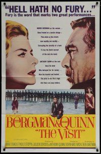 7p932 VISIT 1sh '64 Ingrid Bergman wants to kill her lover Anthony Quinn!