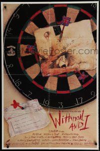 7p976 WITHNAIL & I 1sh '87 great Ralph Steadman artwork on dartboard, Richard E. Grant classic!