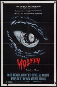 7p978 WOLFEN int'l 1sh '81 really cool horror art of moon & clouds as eye, There is no defense!