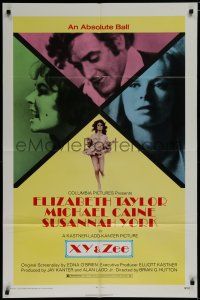 7p983 X Y & ZEE 1sh '71 Elizabeth Taylor, Michael Caine, Susannah York, Zee & Co.