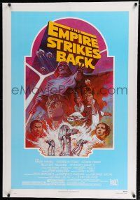7r045 EMPIRE STRIKES BACK linen teal NSS style 1sh R82 George Lucas classic, art by Tom Jung!