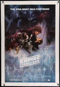 7r031 EMPIRE STRIKES BACK linen studio style 1sh '80 classic Gone With The Wind art by Roger Kastel