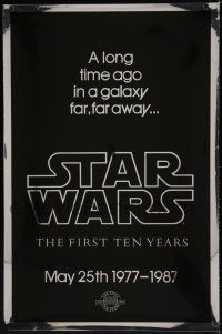 7r069 STAR WARS THE FIRST TEN YEARS Kilian style A foil teaser 1sh '87 a galaxy far, far away!