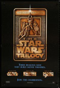 7r072 STAR WARS TRILOGY style F 1sh '97 Empire Strikes Back, Return of the Jedi on March 14!