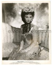 7s057 ANNA KARENINA 7.75x10 still '48 portrait of beautiful Vivien Leigh in great flowered dress!