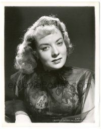7s067 AUDREY TOTTER 8x10.25 still '47 great head & shoulders portrait in sheer outfit!