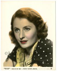 7s004 BANJO ON MY KNEE color 8x10.25 still '36 great close portrait of beautiful Barbara Stanwyck!