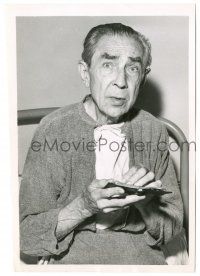 7s082 BELA LUGOSI 6.5x9.25 news photo '55 in hospital confessing to 20 years of narcotics addiction!