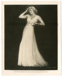 7s105 BLUEBEARD'S EIGHTH WIFE 8x10.25 still '38 Claudette Colbert in charming white chiffon gown!