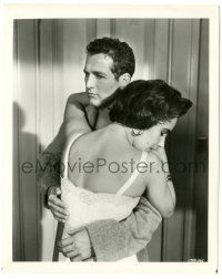 7s136 CAT ON A HOT TIN ROOF 8x10.25 still '58 close up of Paul Newman & Elizabeth Taylor hugging!